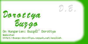 dorottya buzgo business card